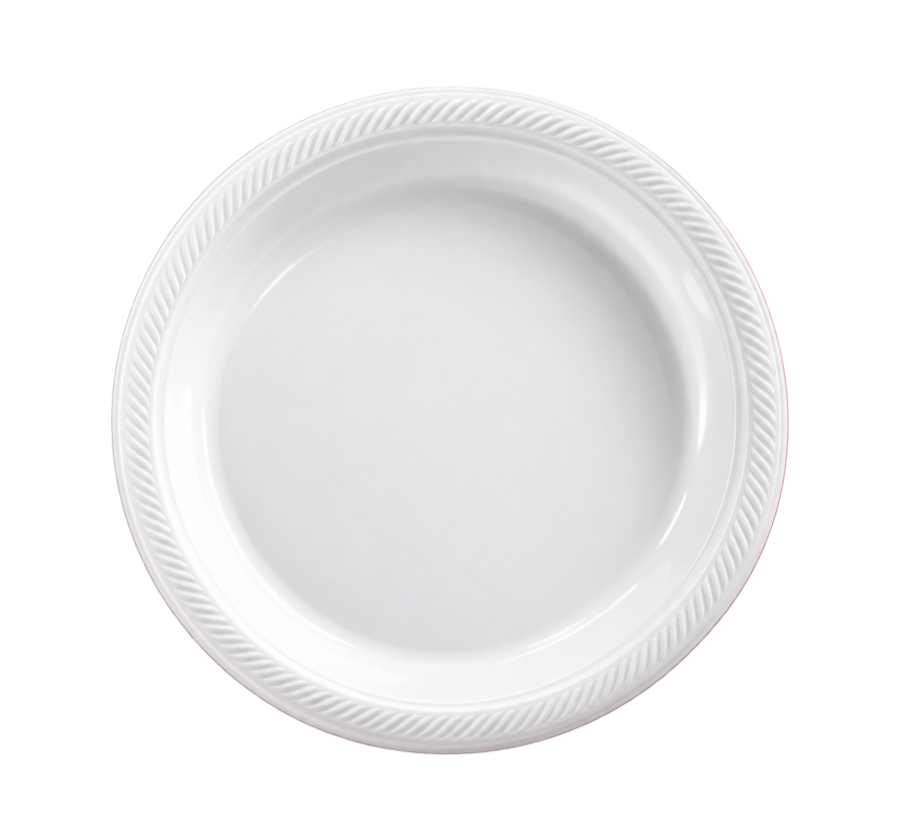 Assiette blanche réutilisable