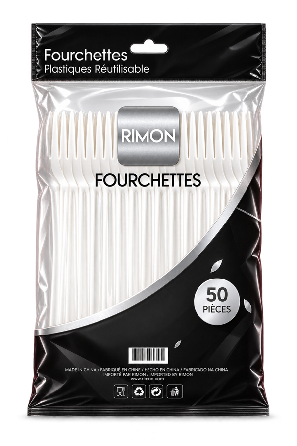 Paquet de fourchettes blanches