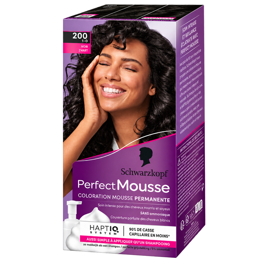 Coloration mousse noire